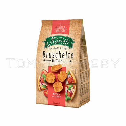 4 BRUSCHETTE MARETTI Pizza Flavor Oven Baked Bread Bites Snacks 70g 2.5oz