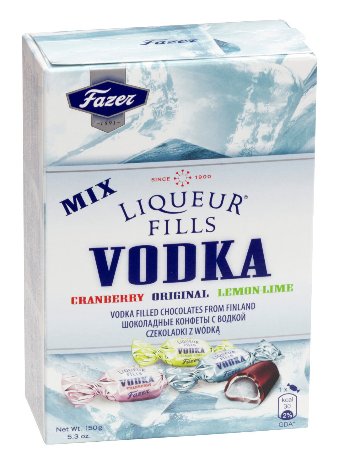 Fazer Chocolate Liqueur Fills Vodka Mixers 150g 5.3oz