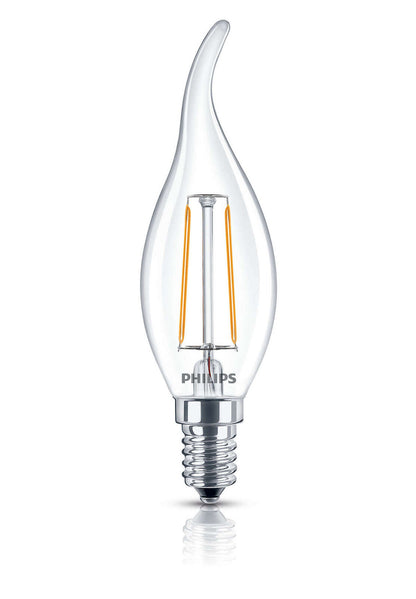 Philips LED 2.5W Transparent Vintage Candle E14 Warm White (25W) 8718696517598