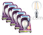 5 x Philips LED Deco Classic 2.5W (25W) E14 Vintage Luster Bulb Warm White P45