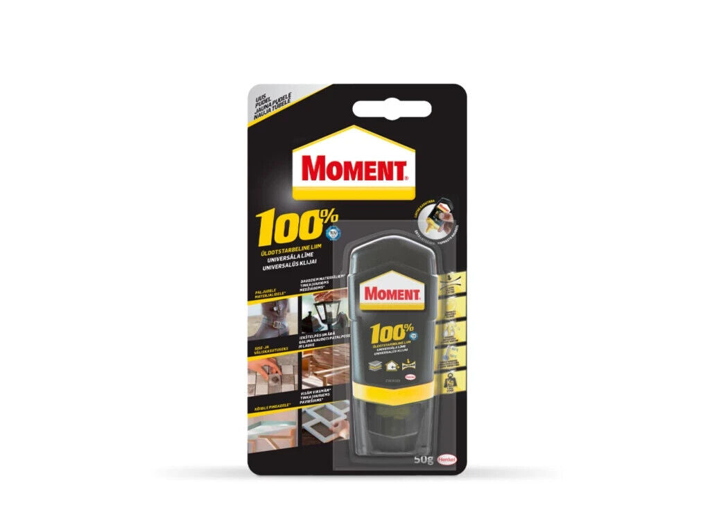 MOMENT 100% UNIVERSAL Super Glue Waterproof Extra Strong Instant Adhesive 50g