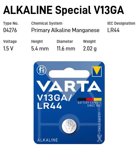 10 VARTA LR44 V13GA Button Cell Tablet Battery 4276 AG13 L1154 A76 NEW