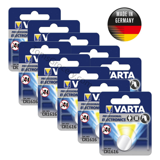 10 x VARTA Professional Lithium CR1616 6616 Coin German Battery 3V