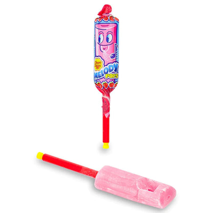 48 CHUPA CHUPS MELODY POPS Strawberry Flavor Lollipops Whistles Candy Sweets