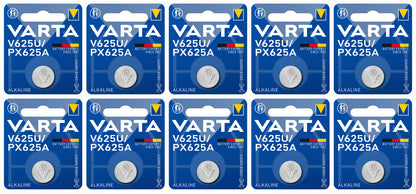 10 VARTA V625U PX625A LR9 KX625 CA16 PX625 MR9 Button Cell Tablet Batteries