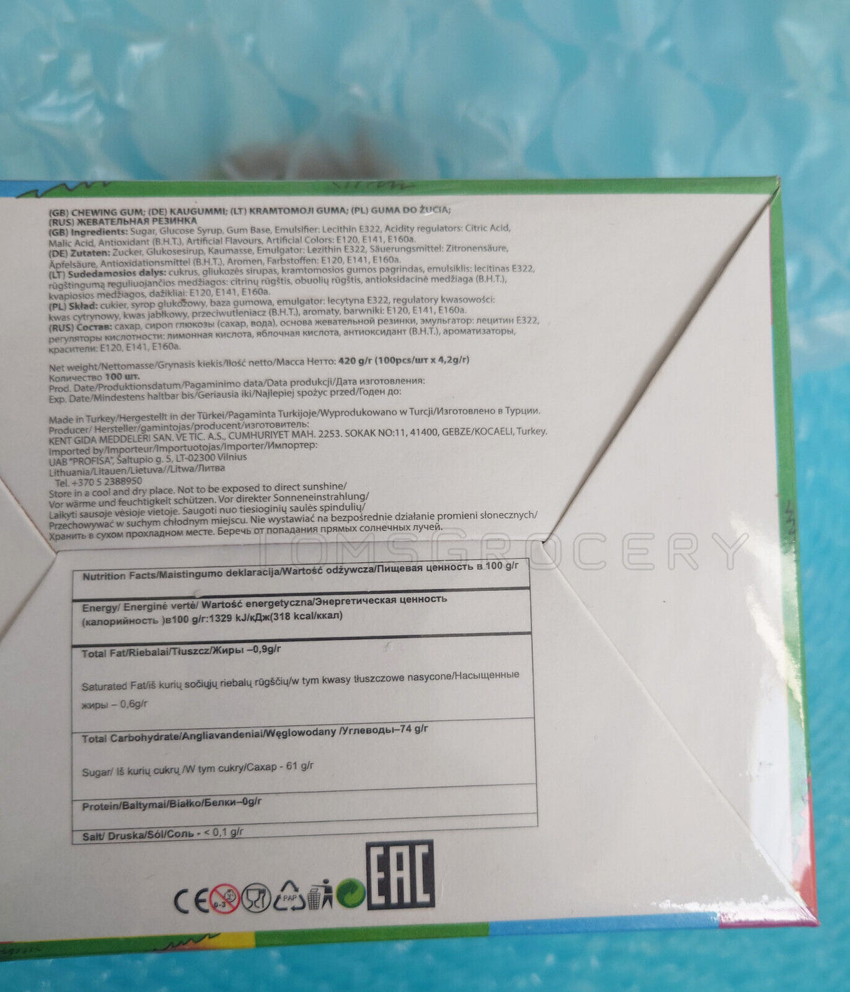 LOVE IS... MIXED FLAVORS BOX 100 PCS Assorted Bubble Gum Valentine Gift