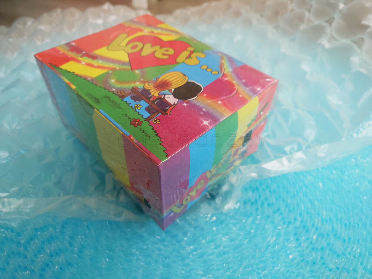 LOVE IS... MIXED FLAVORS BOX 100 PCS Assorted Bubble Gum Valentine Gift