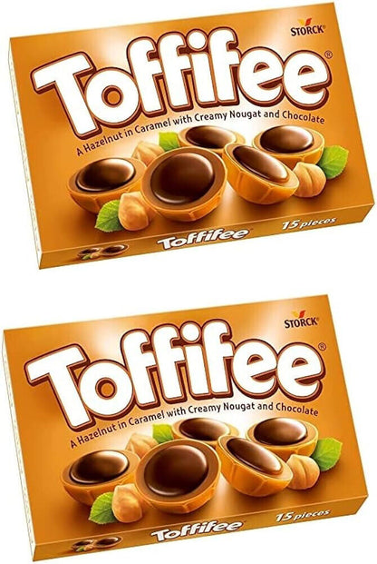 2 TOFFIFEE Creamy Caramel Nougat & Chocolate Candies European Sweets 125g