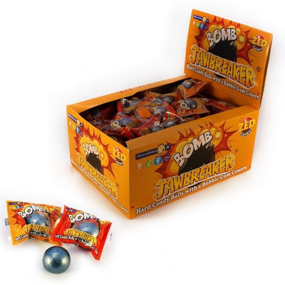 JAWBREAKER BOMB Box 90 pcs Hard Candy Balls With Bubble Gum Center