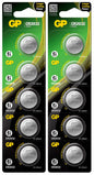 10 GP CR2032 3V LITHIUM Coin Cell Batteries DL2032 CR 2032