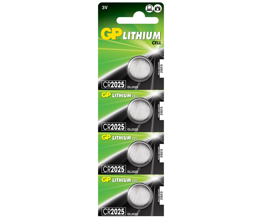 4 x GP Lithium CR2025 DL2025 CR 2025 3V Coin Cell Battery