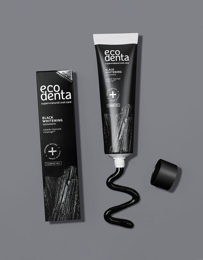 3  ECODENTA Super Natural Organic Black Whitening Charcoal & Teavigo Toothpaste