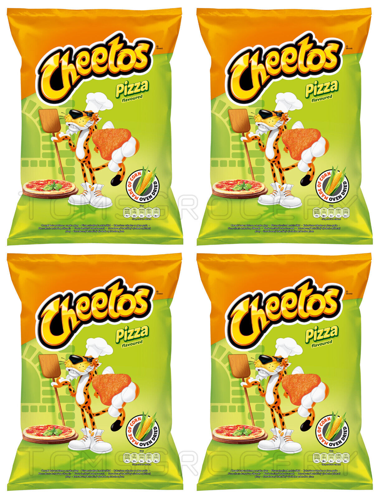 4 CHEETOS PIZZA Flavor Puffed Snacks 160g 5.6oz
