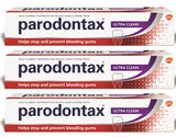 3 x PARODONTAX ULTRA CLEAN Daily Fluoride Toothpaste for Bleeding Gums 75ml