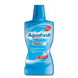 2 AQUAFRESH Fresh Mint Extra Fresh Daily Mouthwash Bottles 500ml