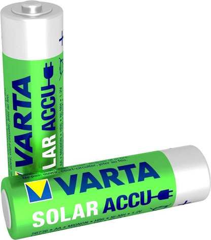 6 x VARTA SOLAR Accu AA Rechargeable Batteries 800 mAh HR6 56736 1.2V