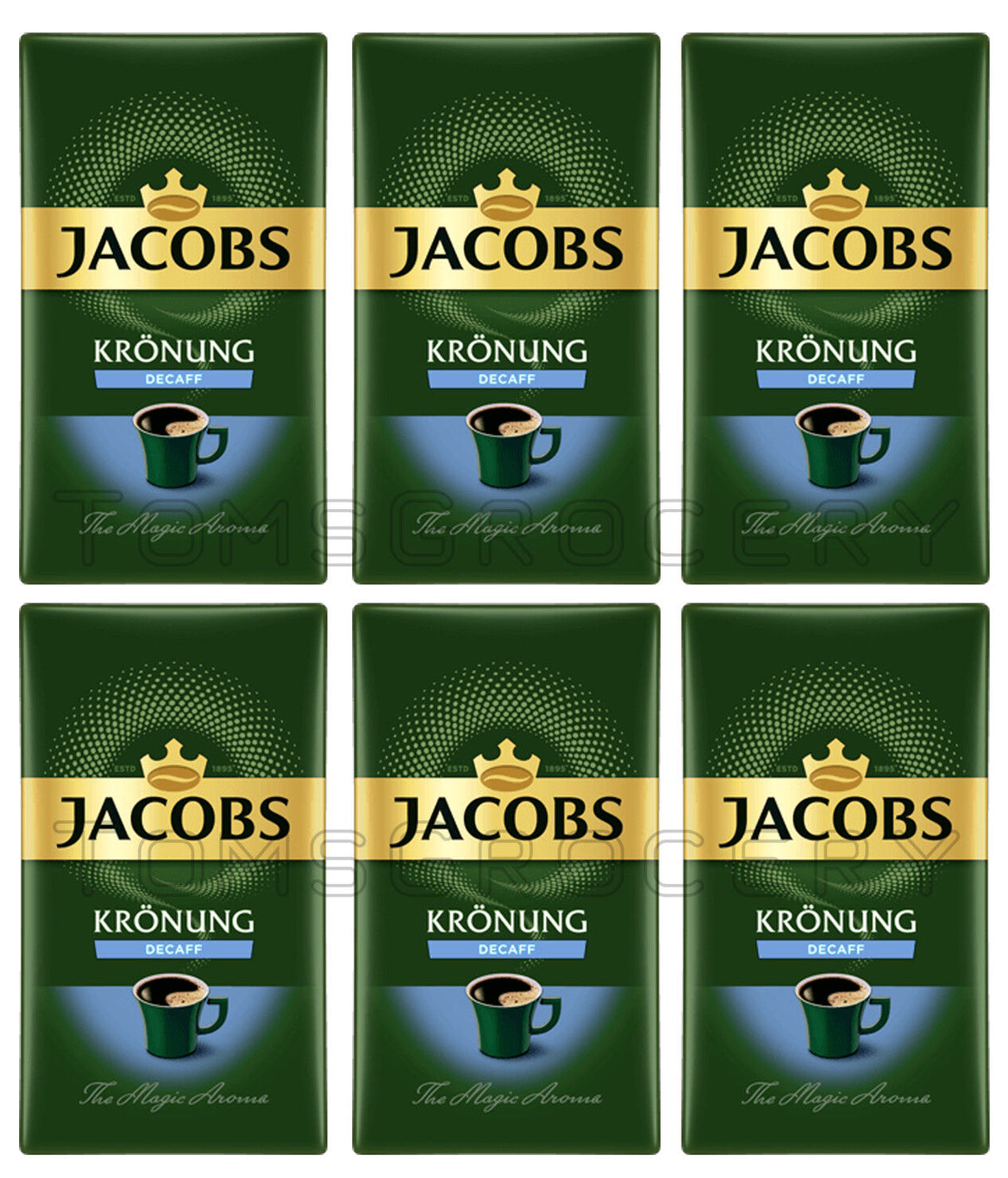 6 JACOBS DECAF Decaffeinated Ground Coffee Made in Germany 250g 8.8oz