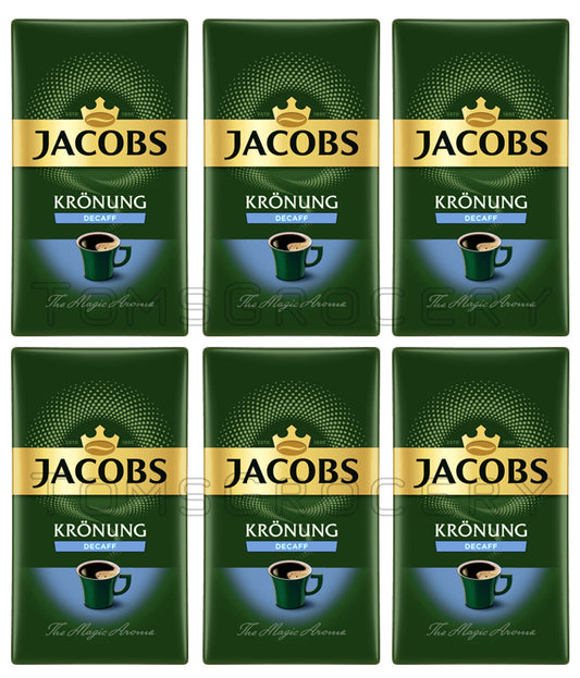 6 JACOBS DECAF Decaffeinated Ground Coffee Made in Germany 250g 8.8oz