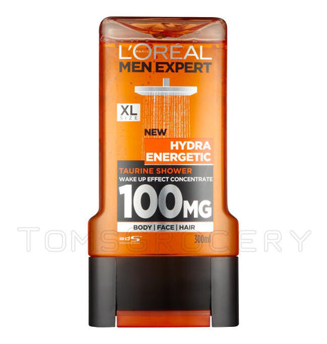 2 x L'OREAL Loreal Men Expert HYDRA ENERGETIC Taurine Shower Gel 300ml 10fl oz
