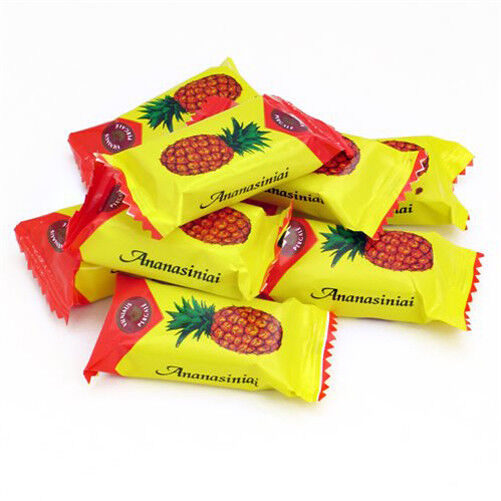 PINEAPPLE Flavor Candies Chocolate Covered Crunchy Wafer Bites European Sweets