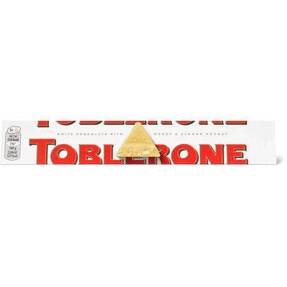5 TOBLERONE WHITE Chocolate Bars with Honey & Almond Nougat 100g 3.5oz