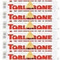 6 TOBLERONE WHITE Chocolate Bars with Honey & Almond Nougat 100g 3.5oz