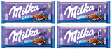 4 MILKA OREO Milk Chocolate Bars with Biscuit Pieces German Sweets 100g 3.5oz