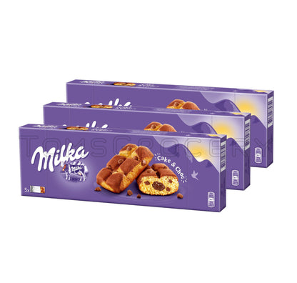 3 x Milka Cake & Choc Fluffy Cupcake with Alpine Chocolate Filling 175g 6.2oz