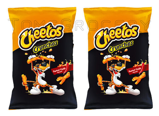 2 CHEETOS CRUNCHOS Sweet Chili Flavor Snacks Chips 165g 5.8oz