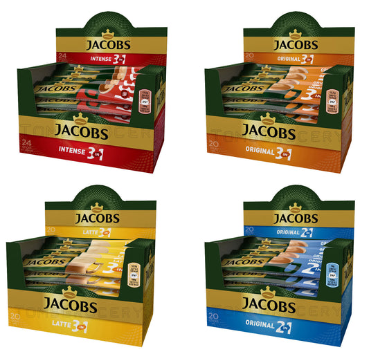 JACOBS Instant 3in1 Coffee Sticks Selection - Original, Intense, Latte