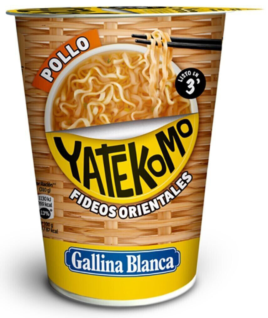 8 GALLINA BLANCA YATEKOMO Chicken Flavor Instant Noodle Ramen Buckets 60g 2.1oz