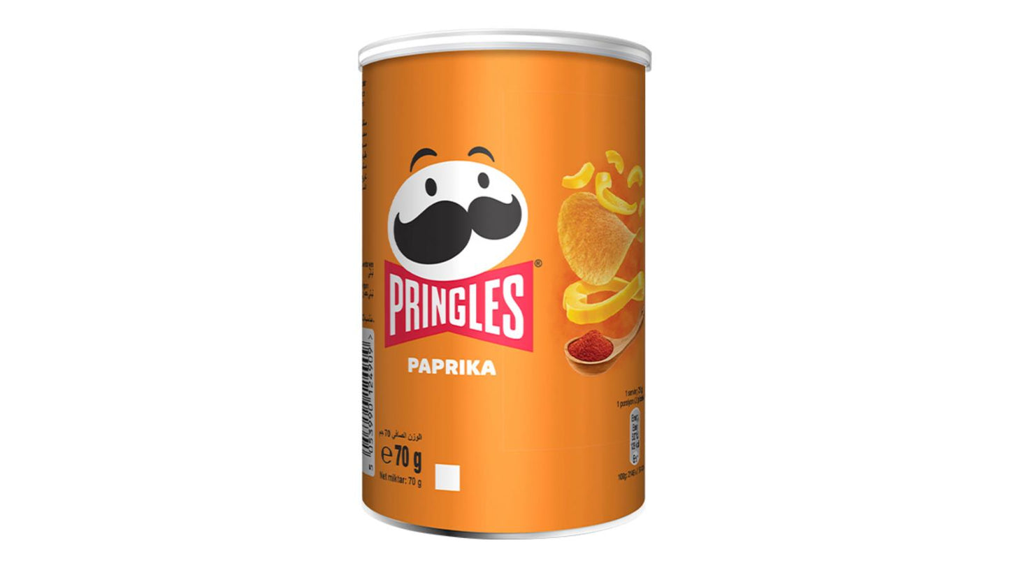 12 PRINGLES PAPRIKA Flavor Potato Chips Tubes European Snacks 70g 2.5oz