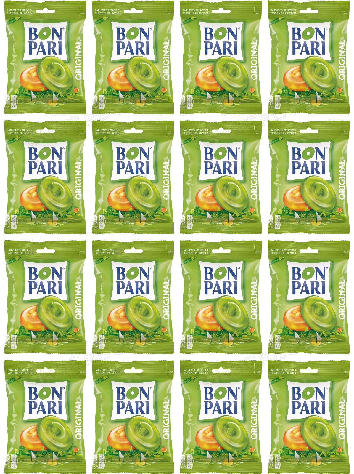 16 BON PARI ORIGINAL Fruit Flavor Hard Candies Bonbons 90g 3.2oz