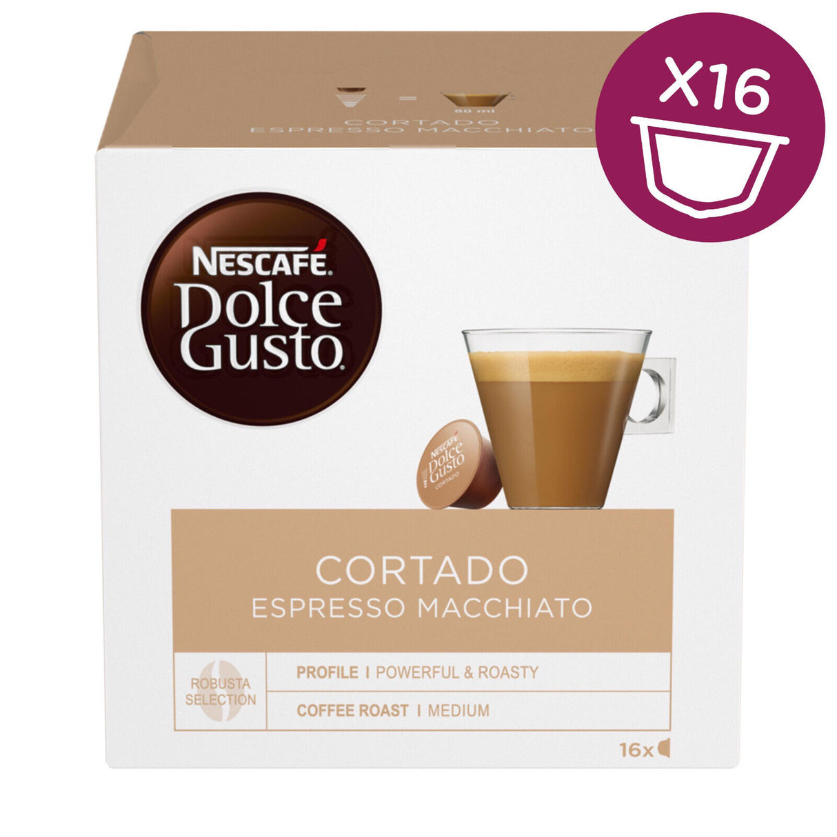 NESCAFE CORTADO Espresso Macchiato Dolce Gusto Instant Coffee Capsules Pods