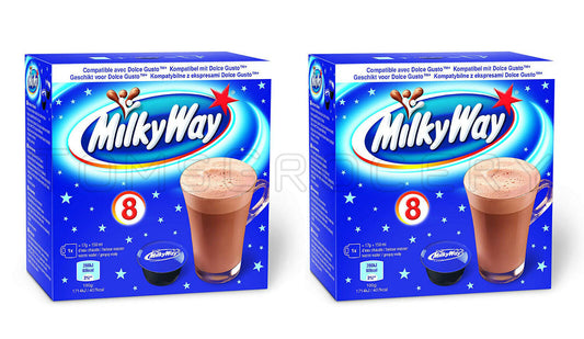 2 x MILKY WAY Chocolate Drink Nescafe Dolce Gusto Machine Compatible Capsules