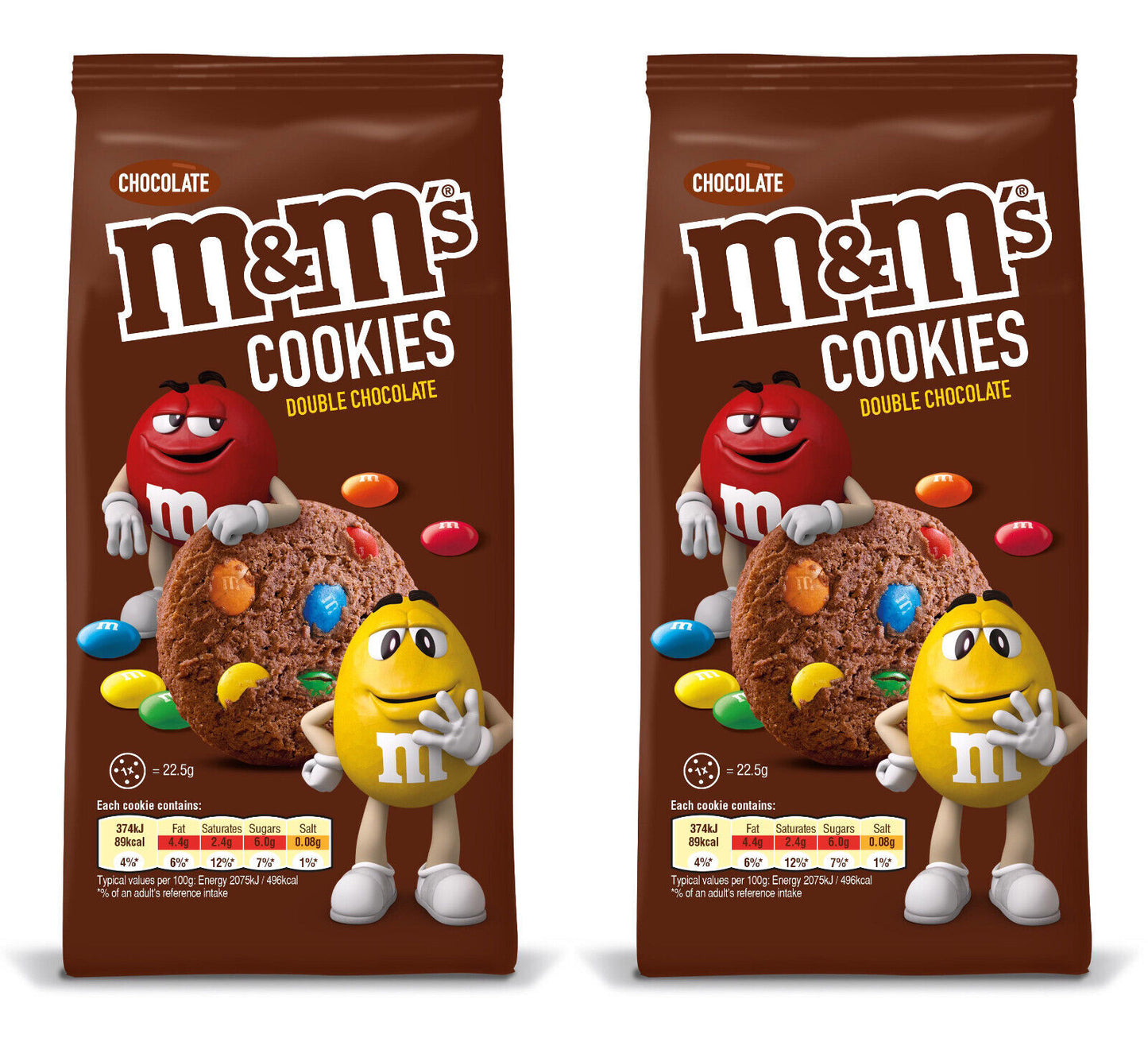 2 x M&Ms Double Chocolate Cookies Biscuits Candy European Sweets 180g 6.4oz