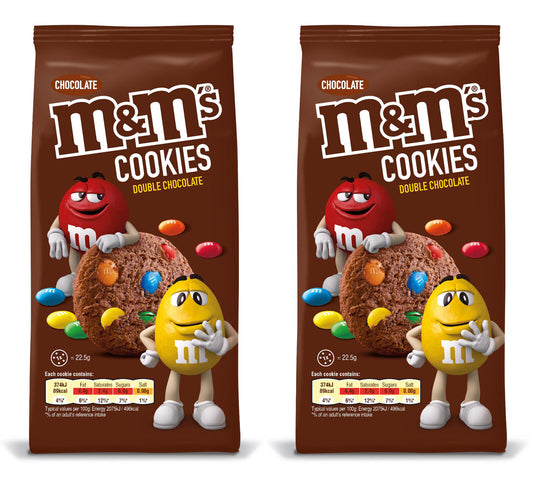 2 x M&Ms Double Chocolate Cookies Biscuits Candy European Sweets 180g 6.4oz