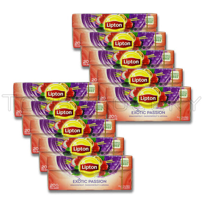 10 x LIPTON Exotic Passion Dragonfruit Passionfruit & Aronia Flavor Tea Boxes