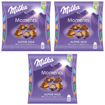 3 MILKA FAVOURITES Assorted Flavors Chocolate Sweets Boxes Oreo Toffee 95g