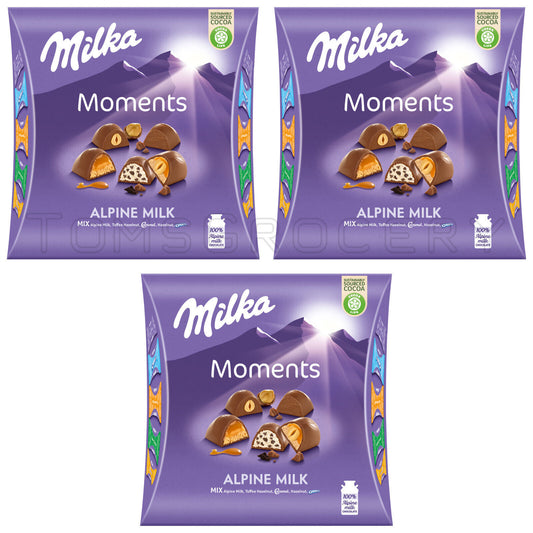 3 MILKA FAVOURITES Assorted Flavors Chocolate Sweets Boxes Oreo Toffee 95g