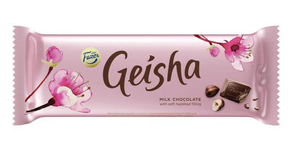 FAZER GEISHA Milk Chocolate Bar with Soft Hazelnut Filling 100g 3.5oz