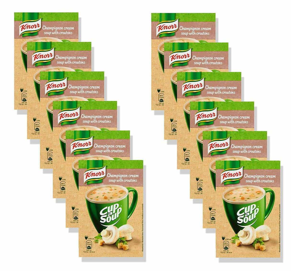 12 KNORR CREAMY CHAMPIGNON Flavor Quick Preparation Instant Soup Sachets