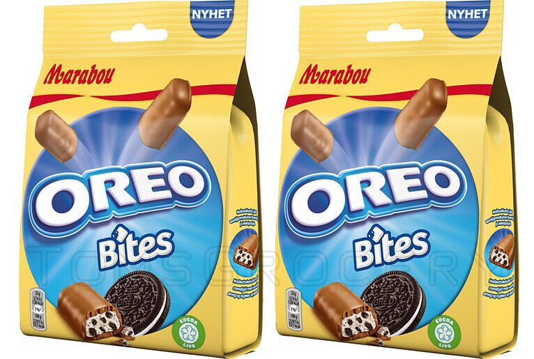 2 MARABOU OREO Chocolate Bites with Cookie Crisps 140g 4.9oz