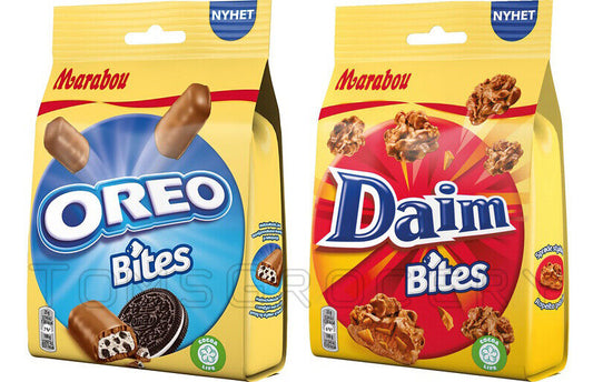 2 MARABOU OREO & DAIM Chocolate Candy Bites With Crisps 140g 4.9oz