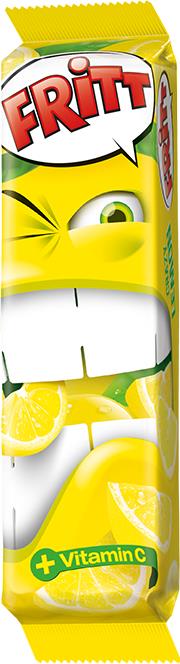 6 x FRITT Lemon Flavor German Chewy Candy Stripes with Vitamin C 70g 2.5oz