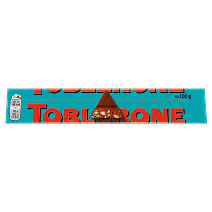 TOBLERONE CRUNCHY ALMONDS Swiss Chocolate Bars European Sweets 100g 3.5oz