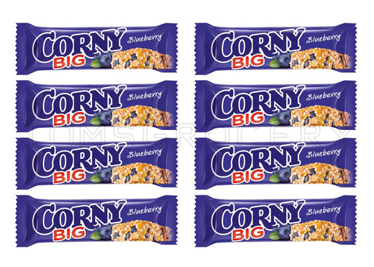 8 x CORNY BIG Blueberry Healthy Breakfast Cereal Bar 40g 1.4oz