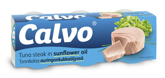 CALVO Tuna Steak in Sunflower Oil Made in Spain 240g 8.5oz (3 portions)