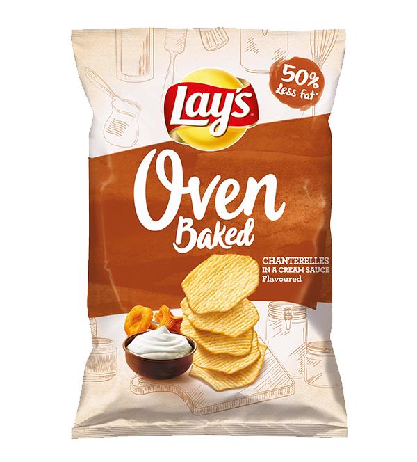 LAYS Oven Baked Chanterelles & Cream Mushroom Flavor Potato Chips 110g 3.8oz