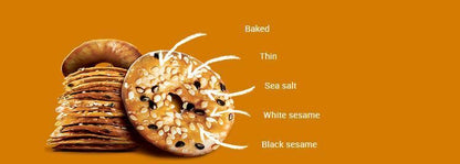 4 ELEPHANT Baked Squeezed Pretzels with Sesame Seeds Crackers Snacks 80g 2.8oz
